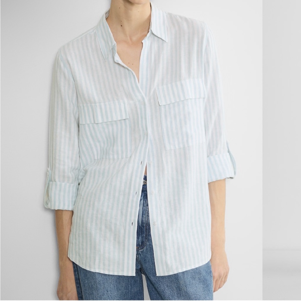 Aritzia stripped button up